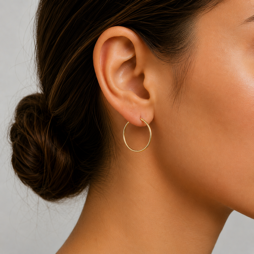 Pendientes Oro 9 quilates Aros 30mm