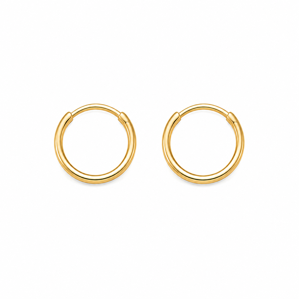 Pendientes Oro 18 quilates Aro 10mm