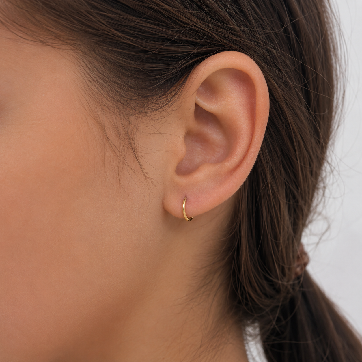 Pendientes Oro 18 quilates Aro 10mm