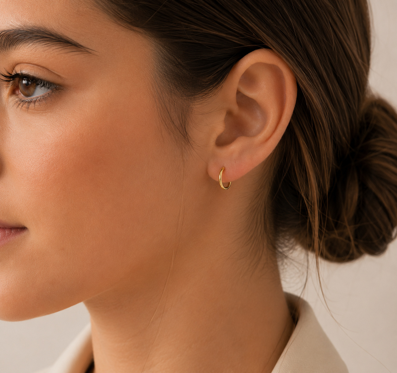 Pendientes Oro 18 quilates Aros 12mm