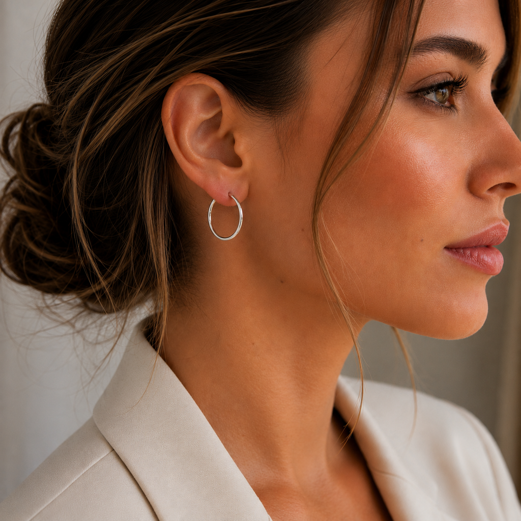 Pendientes Aros de Plata 925 15mm