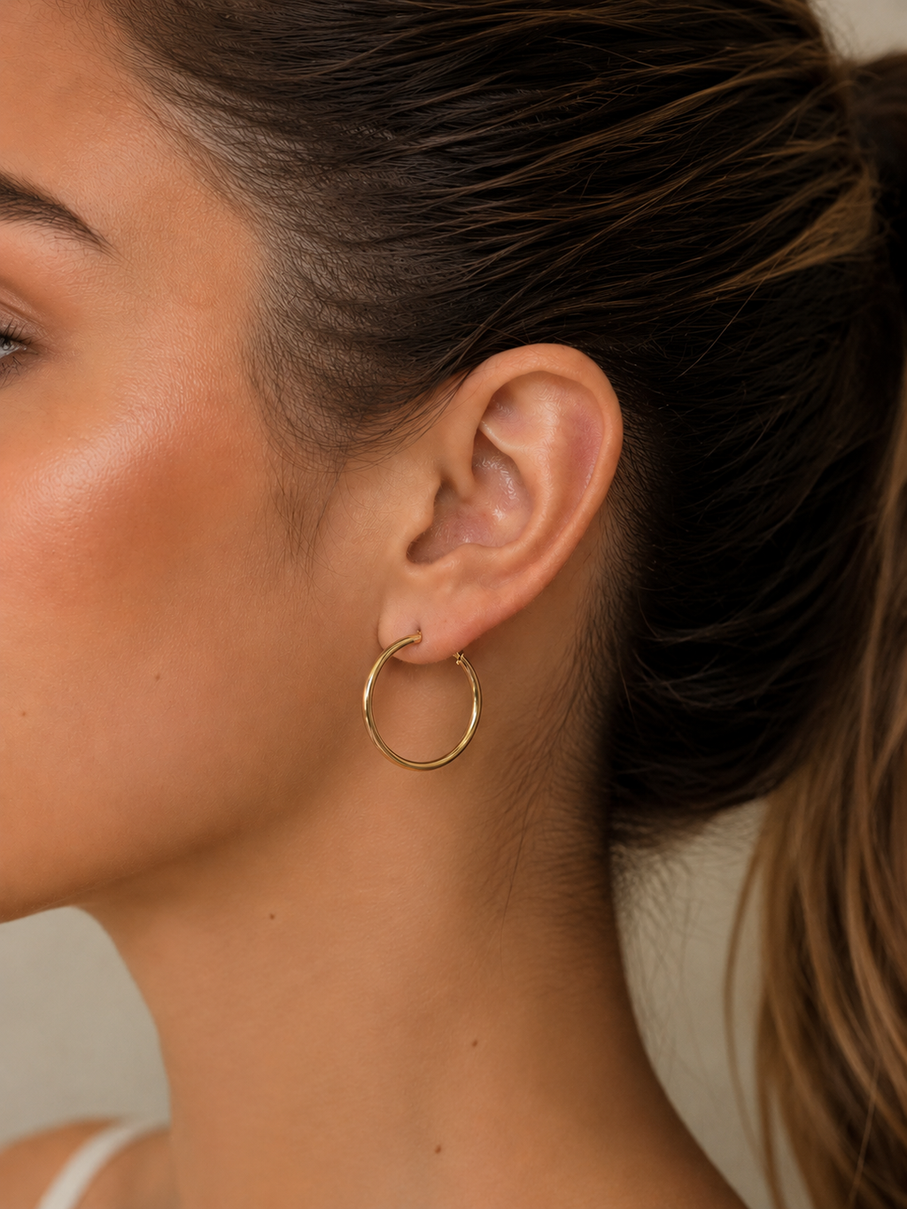 Pendientes Aros Oro 18 quilates 750 28mm