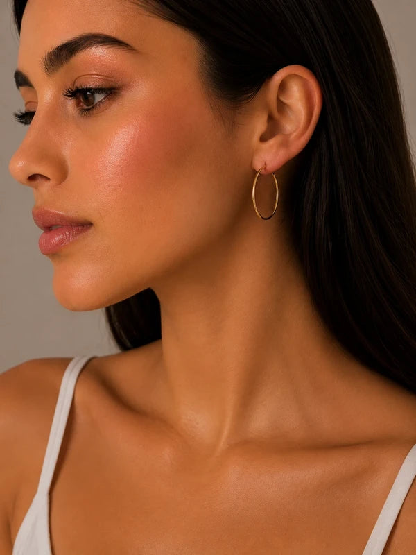 Pendientes Aros de Oro 18 kilates 40mm