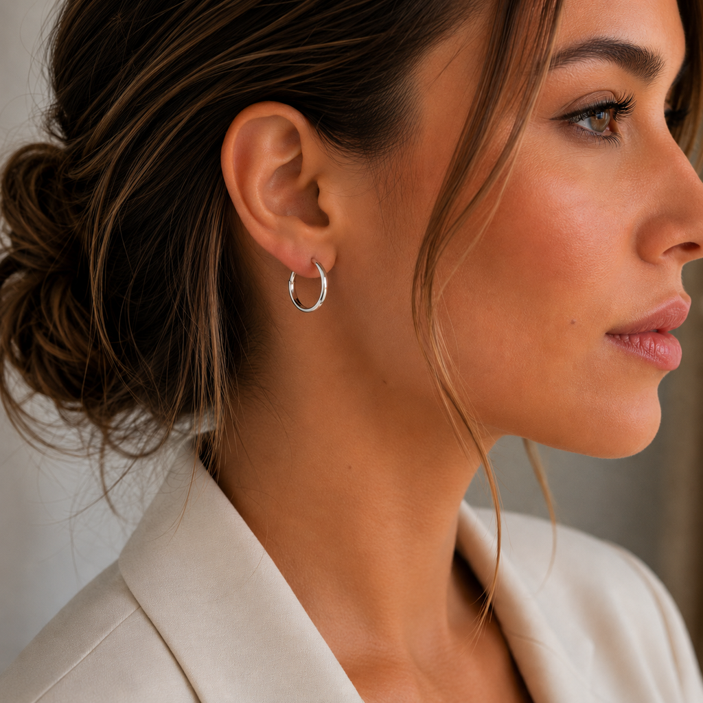 Pendientes Aros de Plata 925 16mm