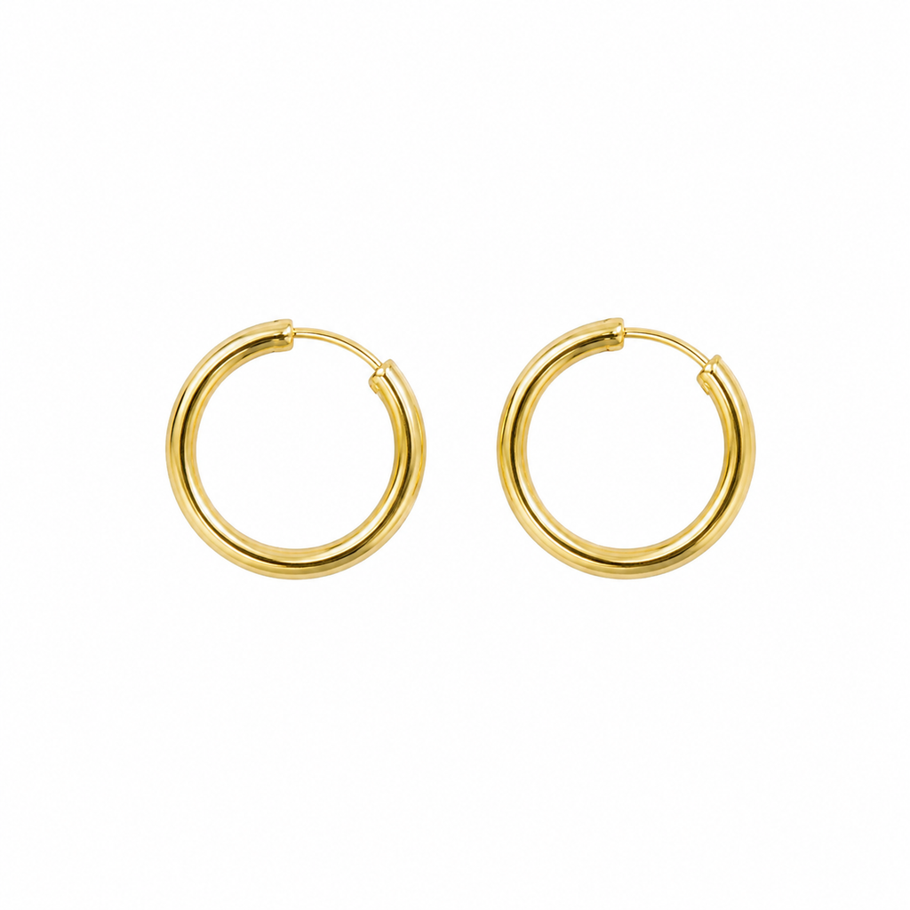 Pendientes Oro 18 quilates Aros 25mm