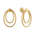 Pendientes de Oro 9 Quilates con Doble Aro Ovalado