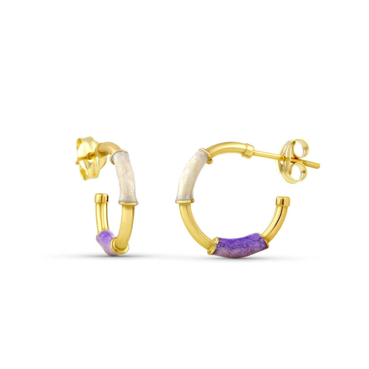 Pendientes de Oro 18 quilates 750 Esmalte