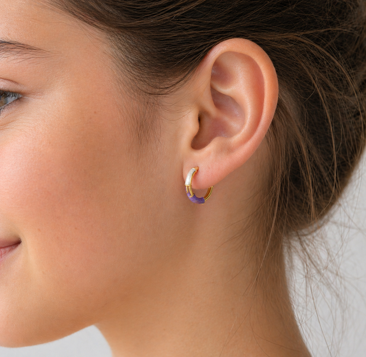 Pendientes de Oro 18 quilates 750 Esmalte