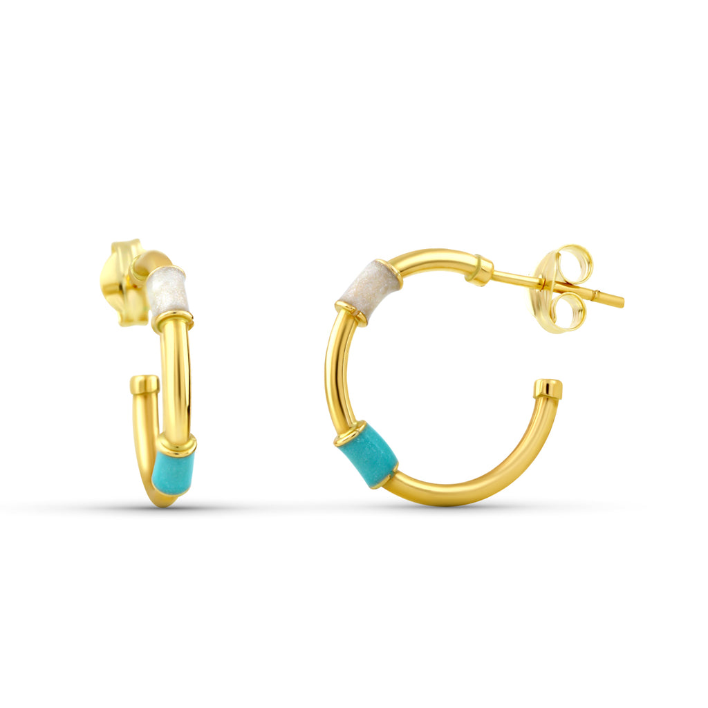Pendientes Oro 18 quilates 750 Esmalte