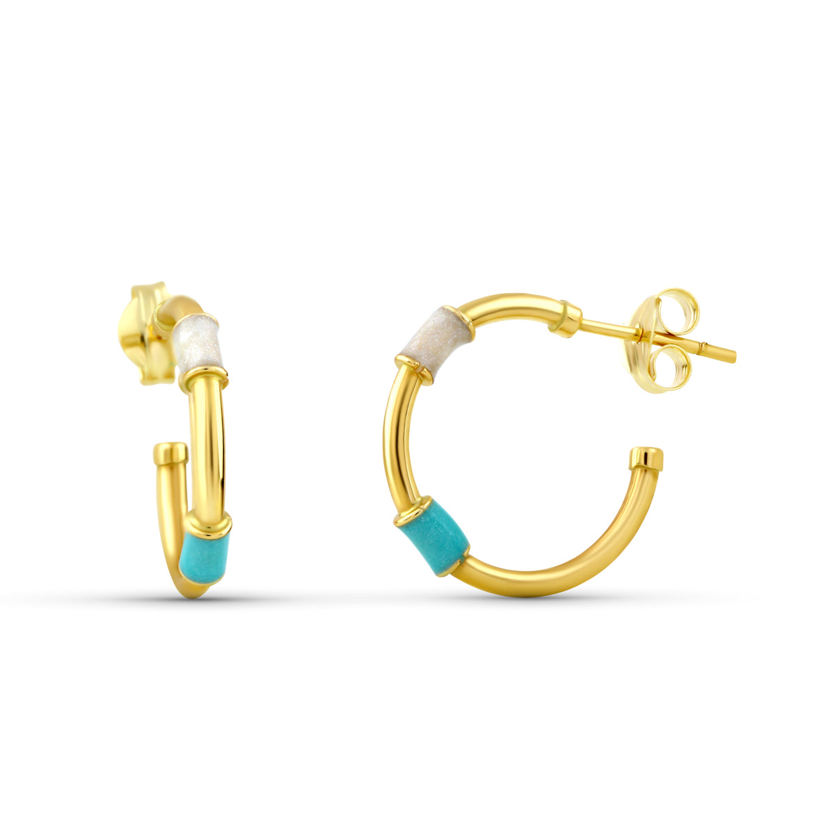 Pendientes Oro 18 quilates 750 Esmalte