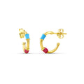 Pendientes Oro 18 quilates 750 Esmalte