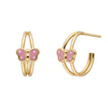 Pendientes Oro 18 kilates Mariposa
