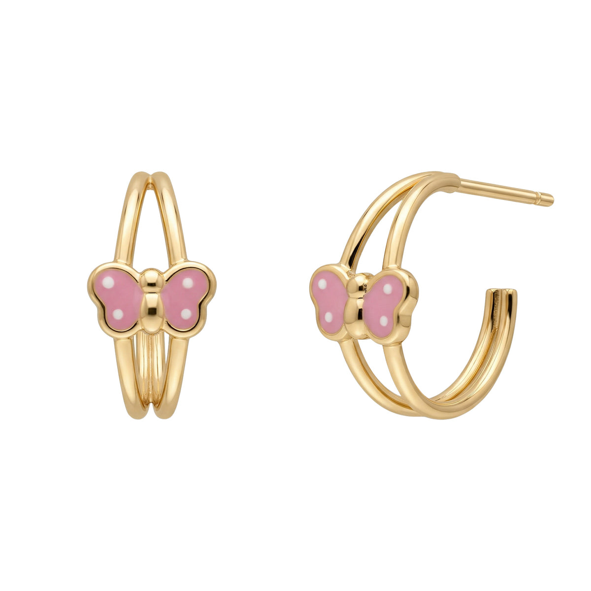 Pendientes Oro 18 kilates Mariposa