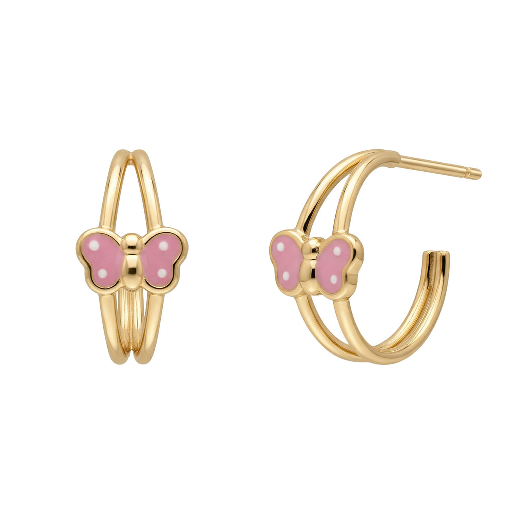 Pendientes de Mariposa de Oro 9K