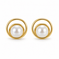 Pendientes de Oro 9K con Perla 15 mm