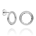 Pendientes de Plata 925 Círculo Calado 12 mm
