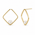 Pendientes de Oro 9 Quilates con Perla 16 mm
