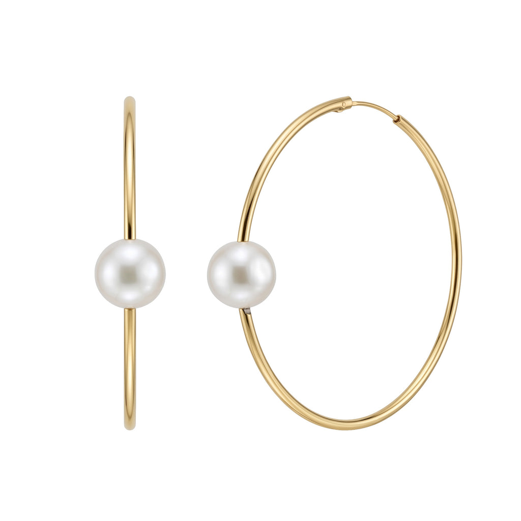 Aros Oro 9 kilates Perla