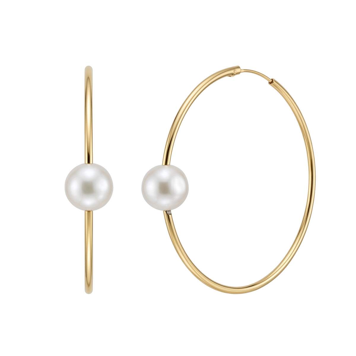 Aros Oro 9 kilates Perla
