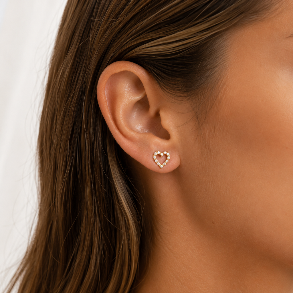 Pendientes Oro 9 quilates Corazon