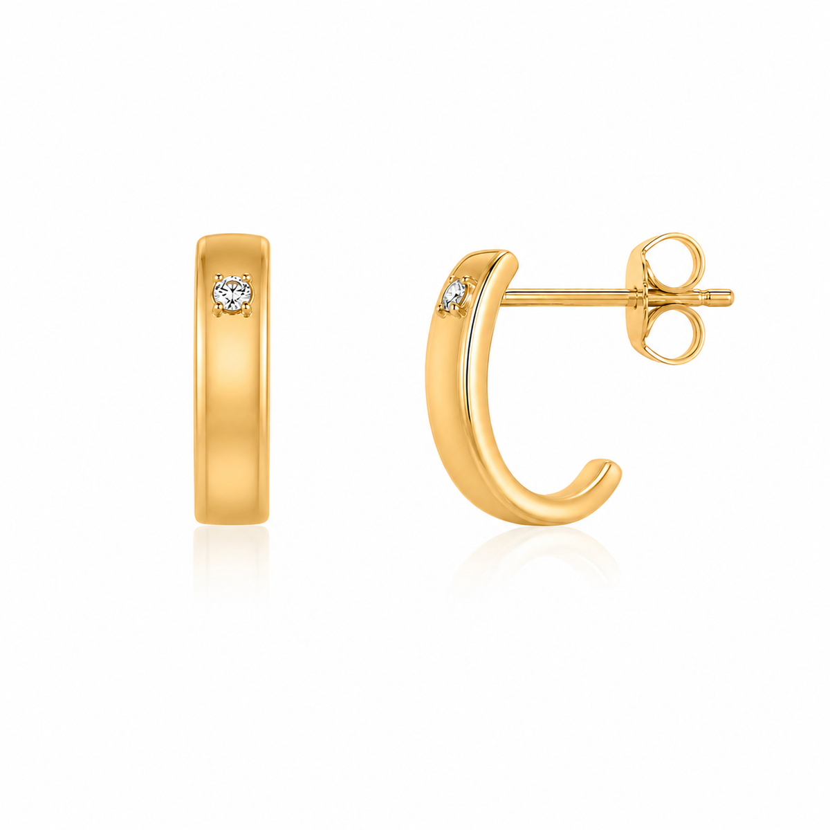 Pendientes de Oro de 18 Quilates con Circonita