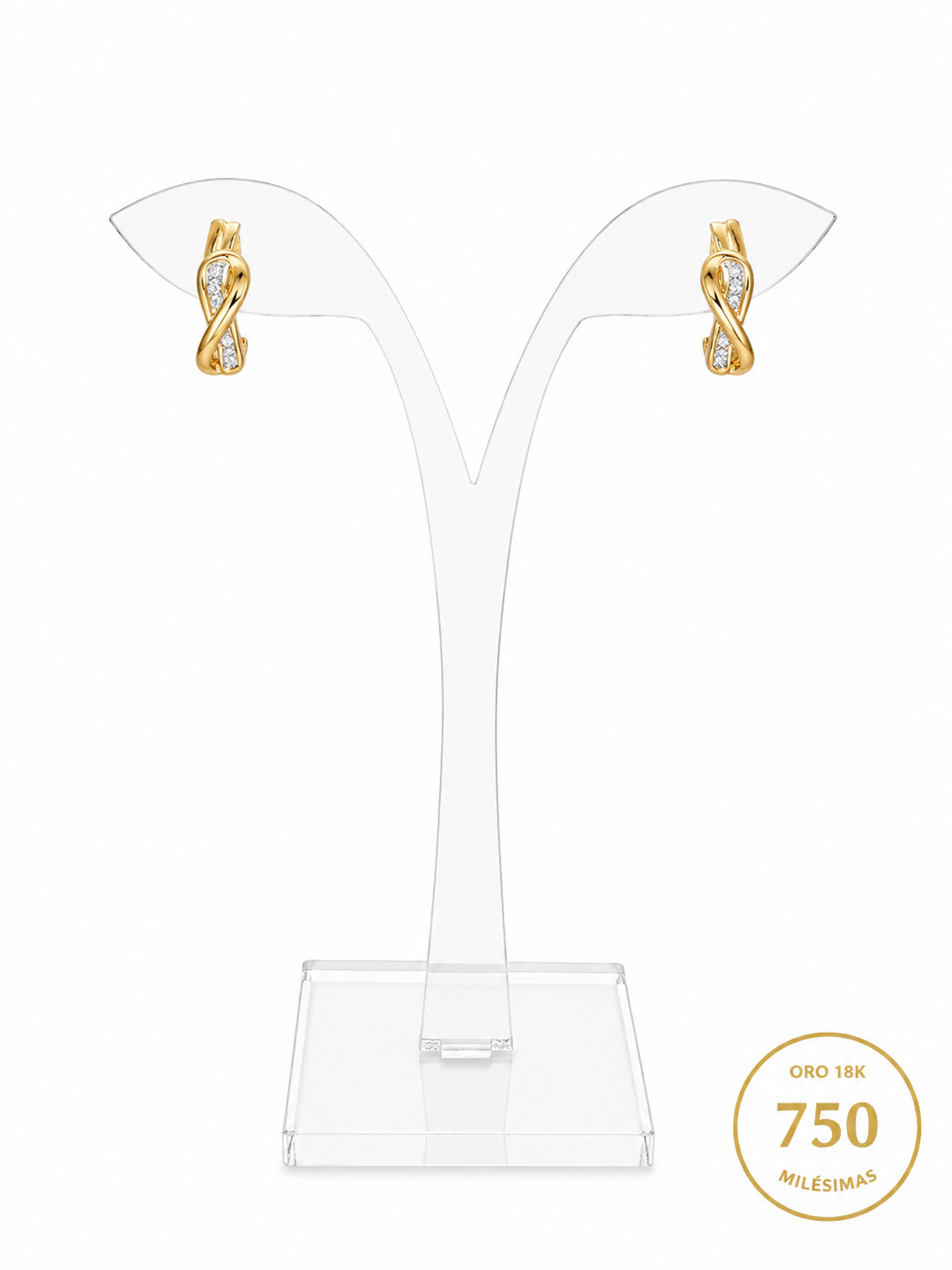 Pendientes de Oro de 18 Quilates con Circonitas