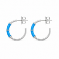Pendientes Aro Esmaltado – Plata de Ley 925