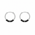 Pendientes de Plata de Ley con Esmalte –  16 mm