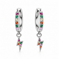 Pendientes de Plata 925 con Circonitas de Colores