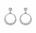 Pendientes de Plata 925 con Circonitas y Aro