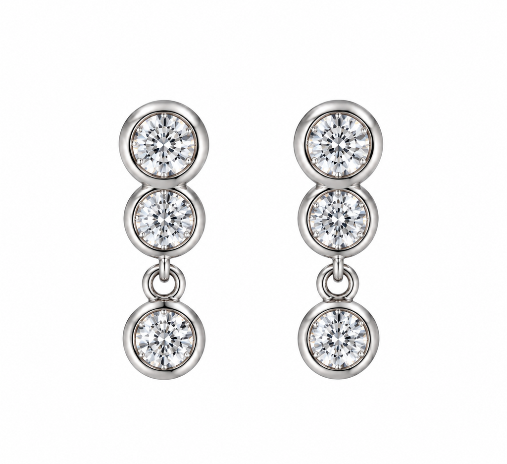Pendientes de Plata 925 con Circonitas