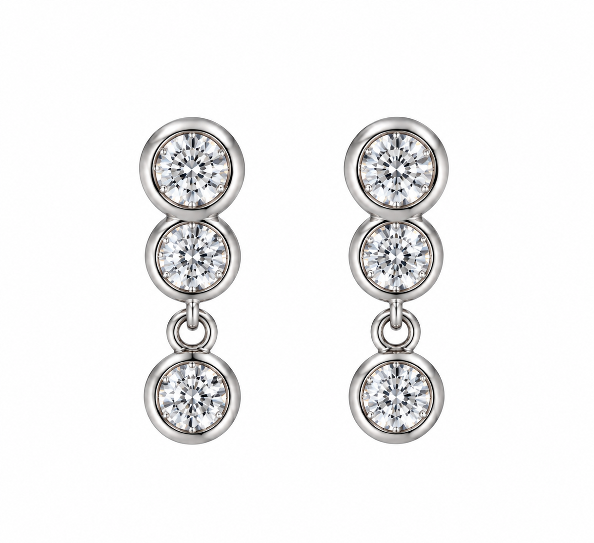 Pendientes de Plata 925 con Circonitas