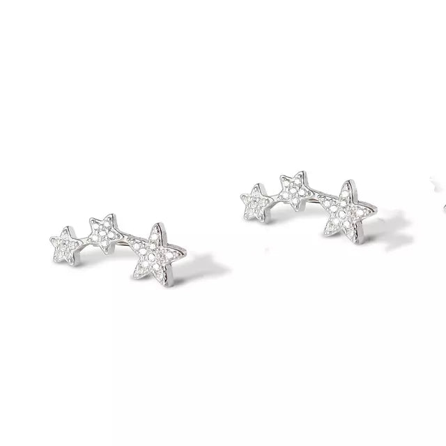 Pendientes Trepadores de Plata 925 con Circonitas