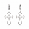 Pendientes de Plata 925 con Cruces y Circonitas