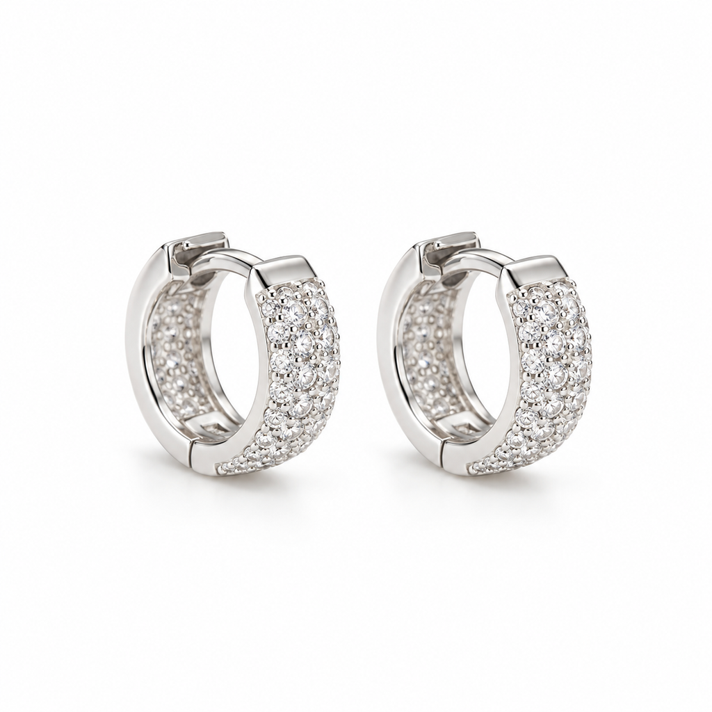 Pendientes de Aro de Plata 925 con Circonitas