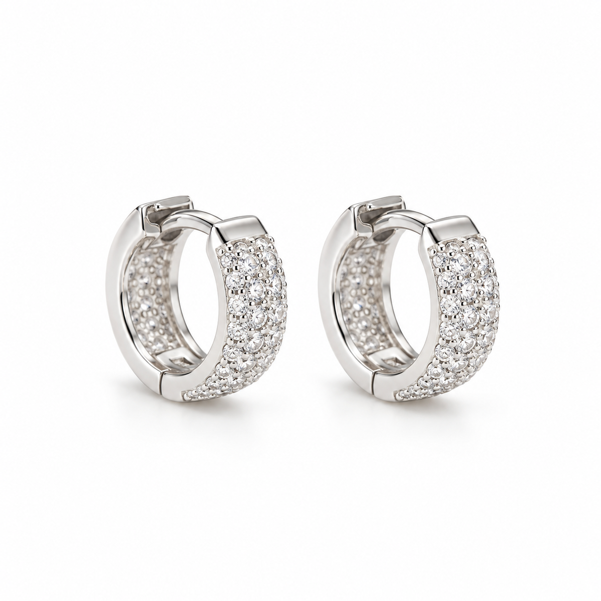 Pendientes de Aro de Plata 925 con Circonitas