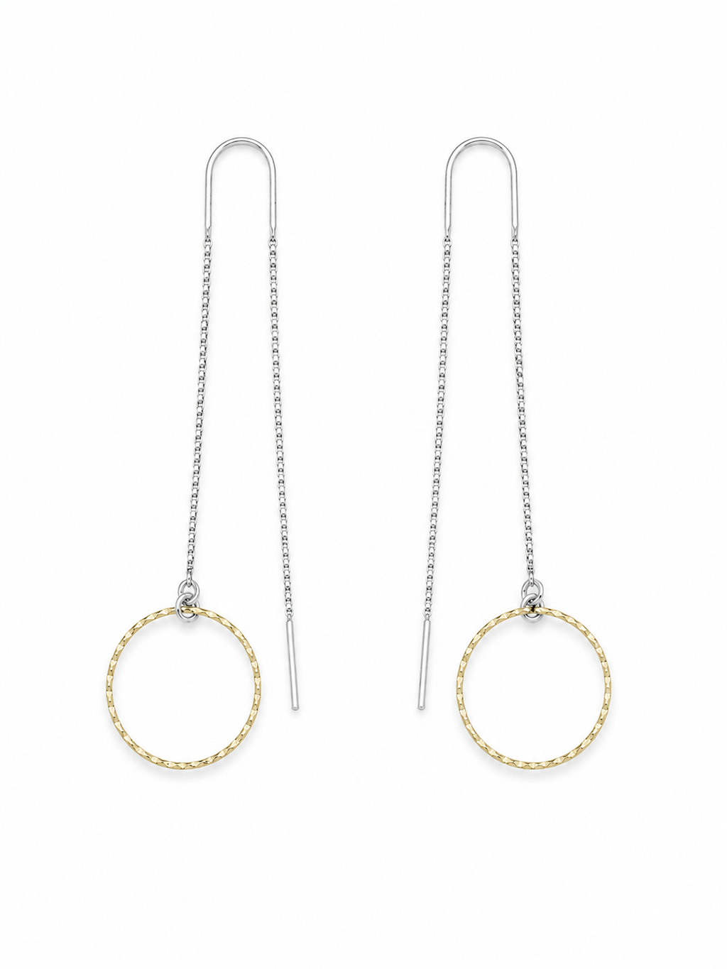 Pendientes Plata 925 Bicolor