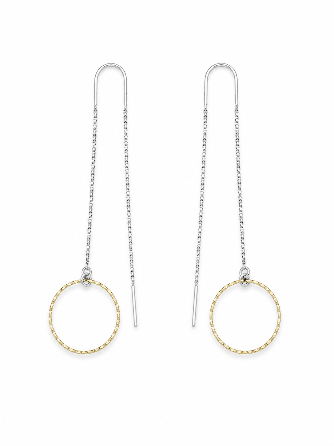 Pendientes Plata 925 Bicolor