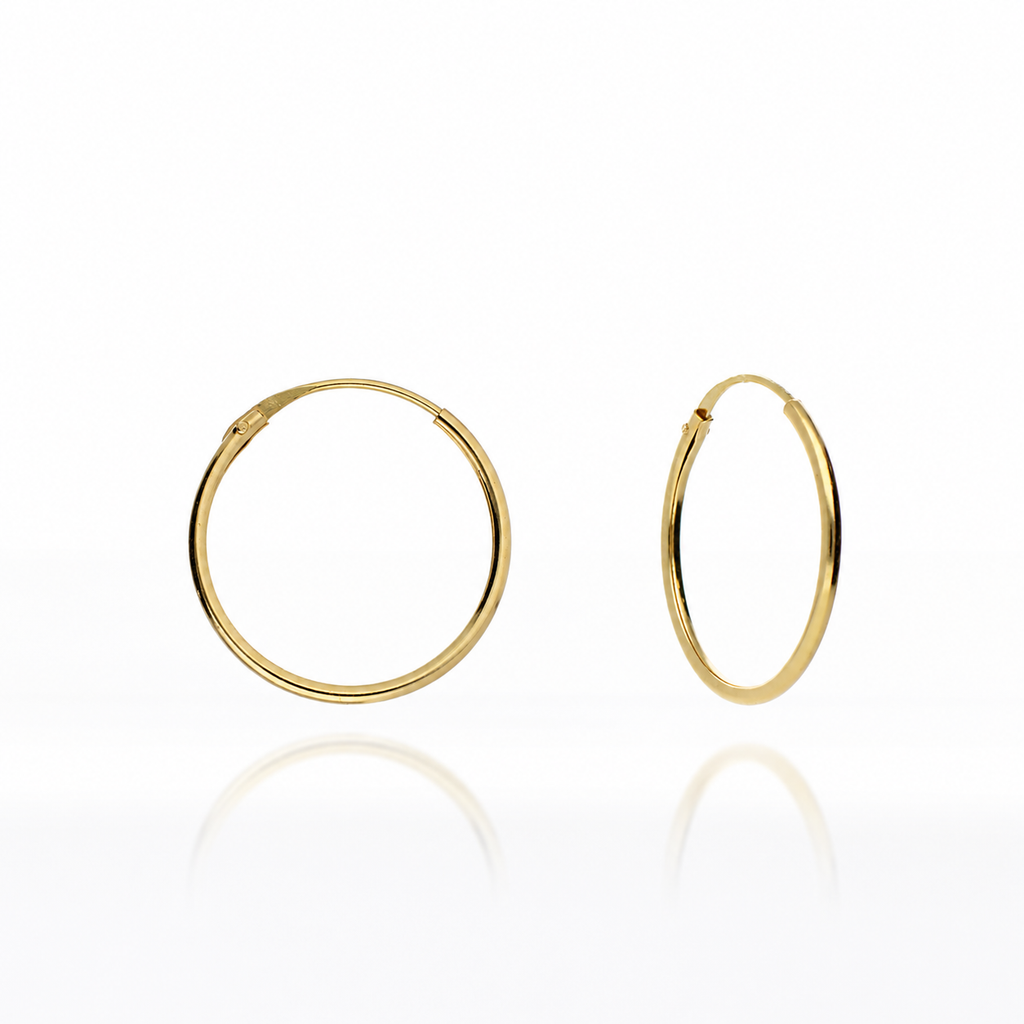 Pendientes 9 quilates 375 14mm