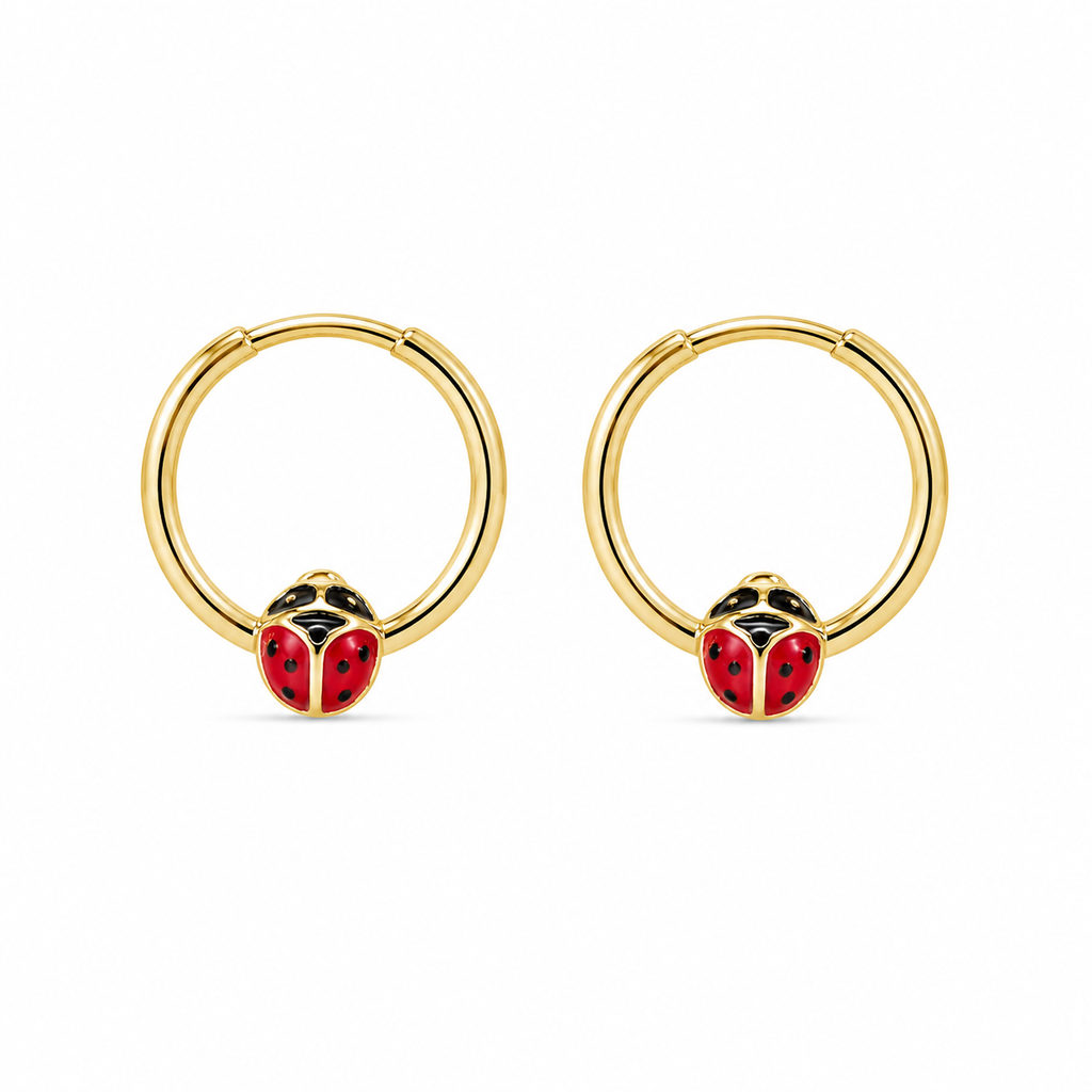 Pendientes Oro 9 quilates Mariquita