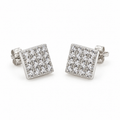 Pendientes de Plata 925 con Circonitas Cuadradas