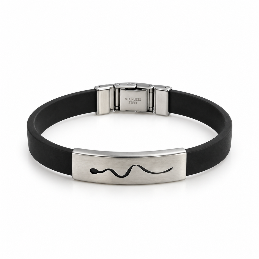 Pulsera de acero inoxidable con diseño ondulado