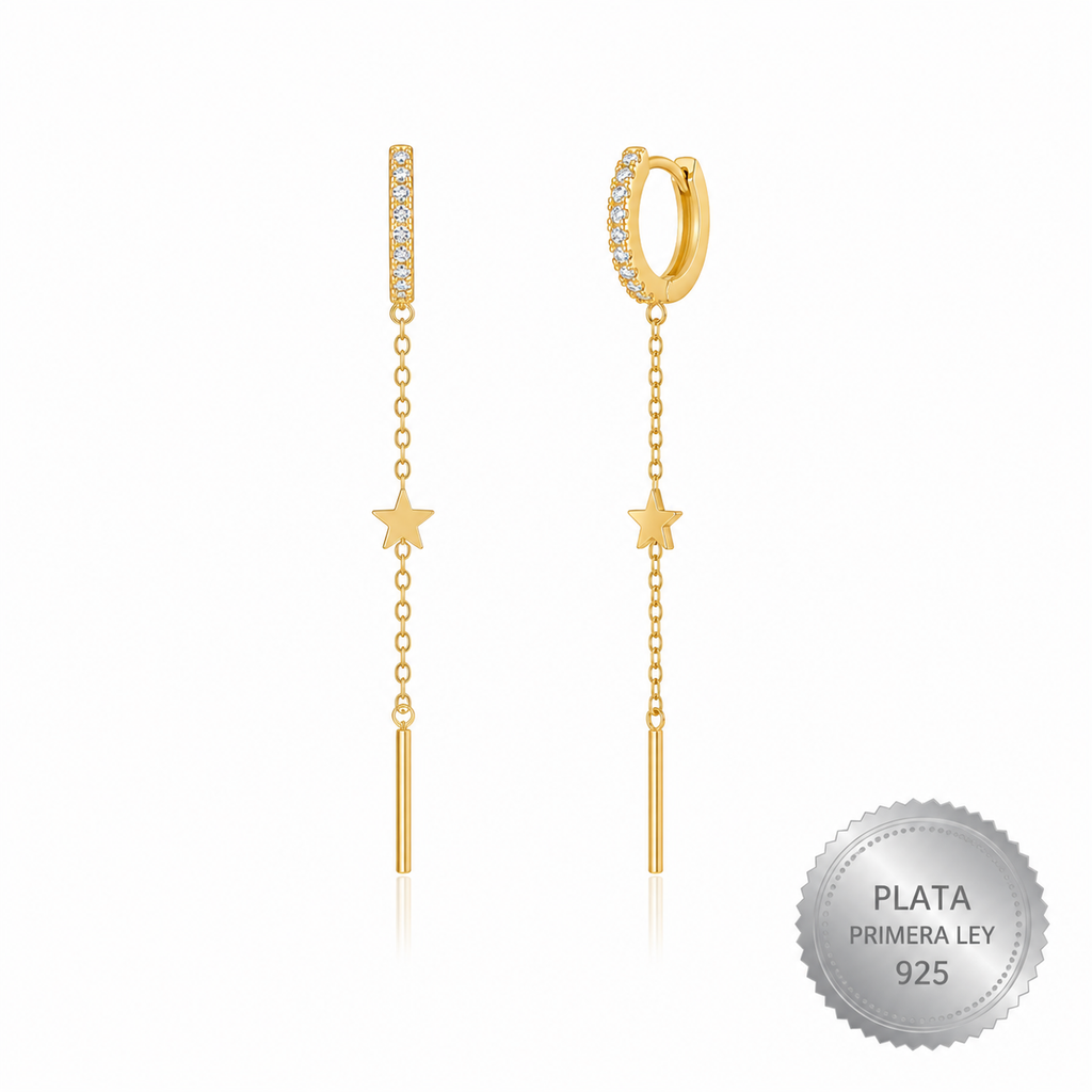 Pendientes Plata 925 Bañados en Oro