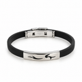 Pulsera de acero inoxidable con diseño de ola