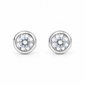Pendientes de Plata 925 con Circonita de 5 mm