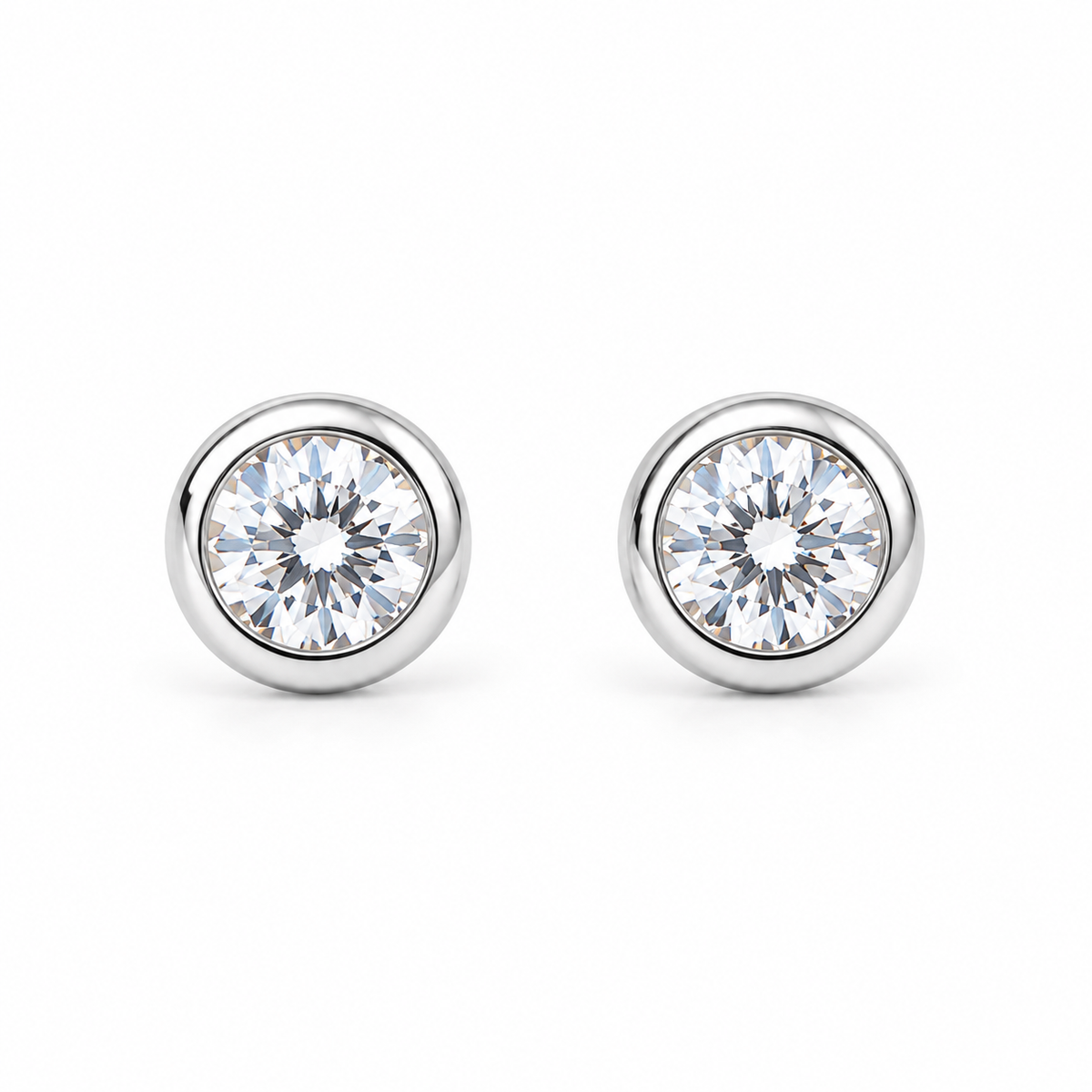 Pendientes de Plata 925 con Circonita de 5 mm