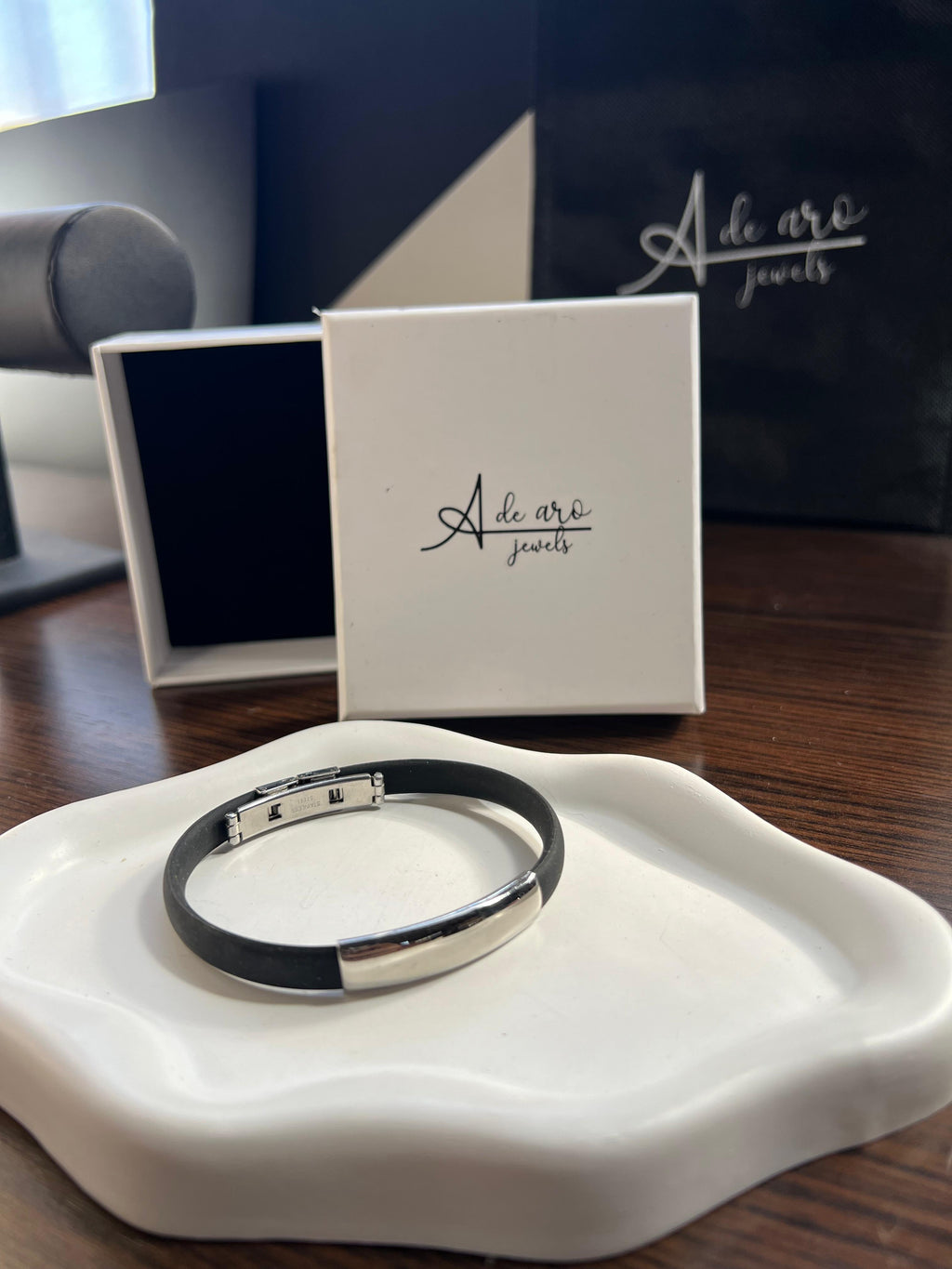 Pulsera de acero inoxidable lisa