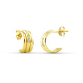 Pendientes Triple Oro 9 quilates