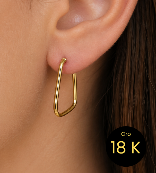 Pendientes Oro 18 quilates 750 Geométrico