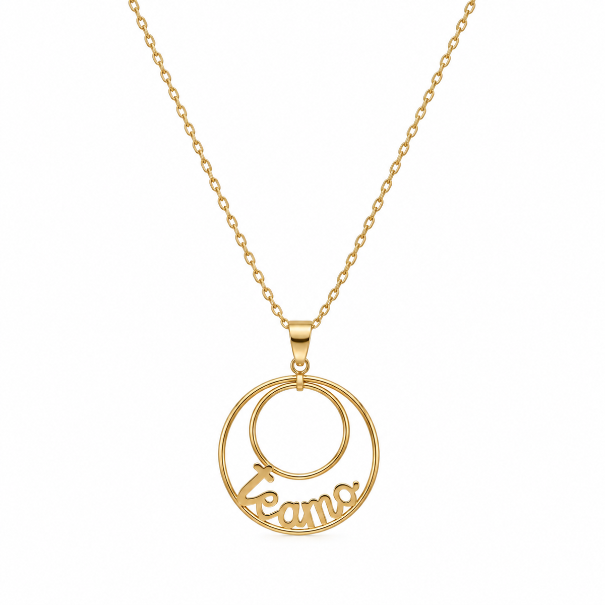 Colgante de Oro 18 Quilates “Te Amo” 20 mm